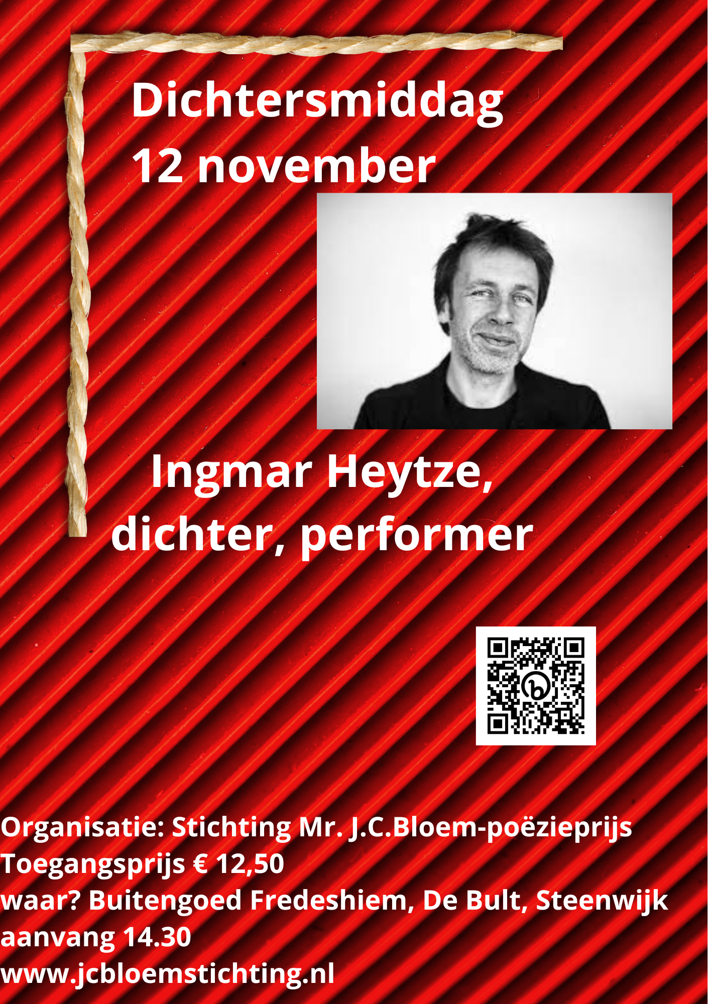 12 november dichtersmiddag met Ingmar Heytze